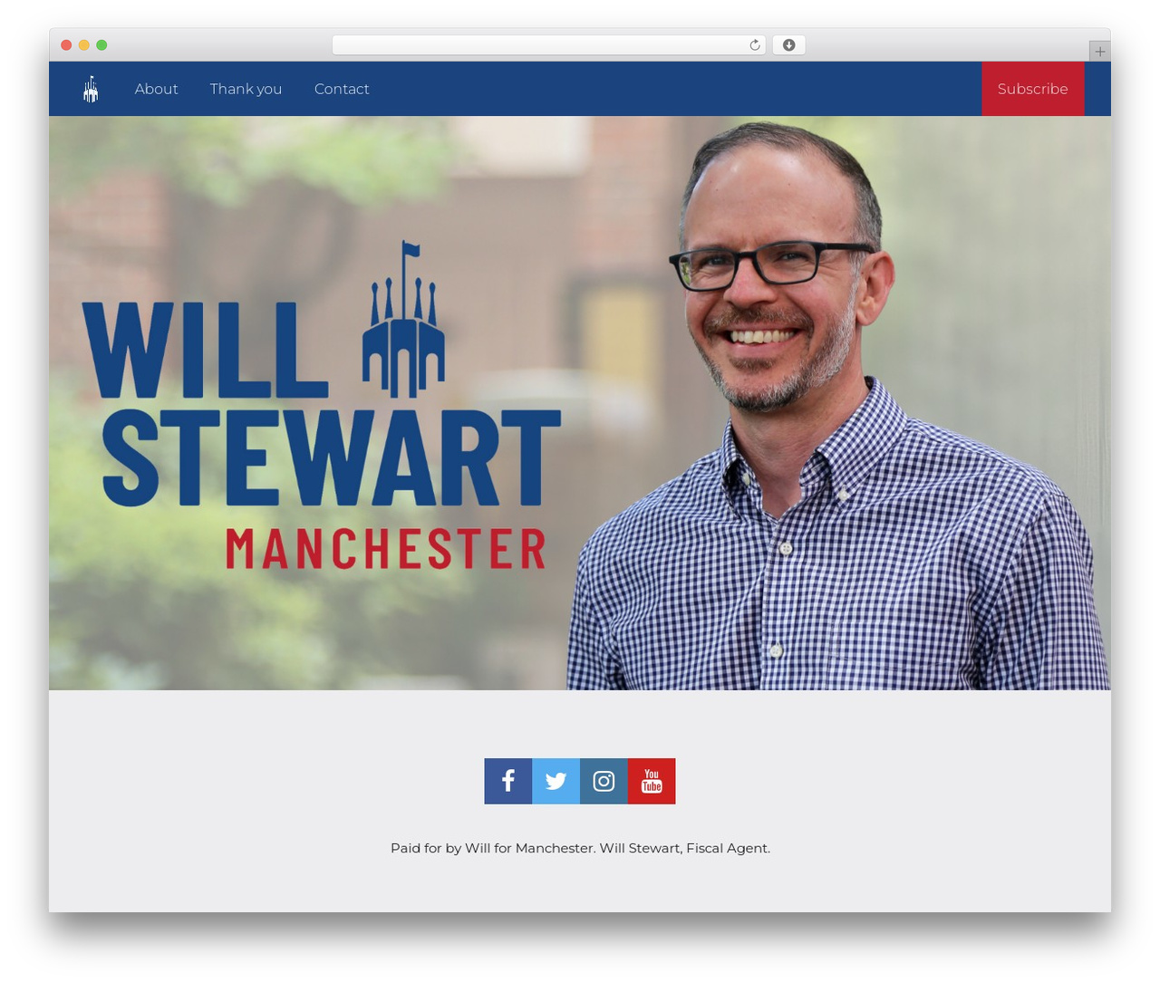FrontRunner WordPress theme - electwillstewart.com