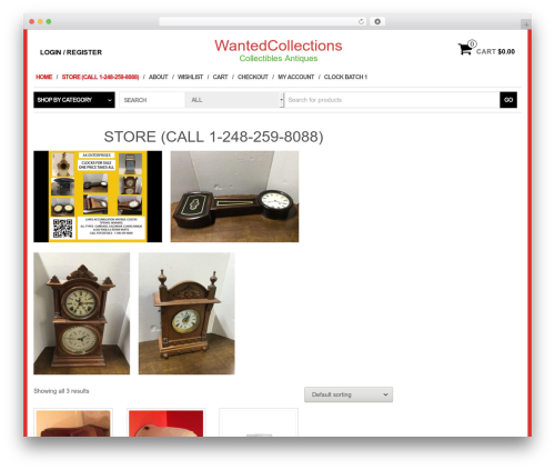 LayerStore WordPress ecommerce theme - wantedcollections.com