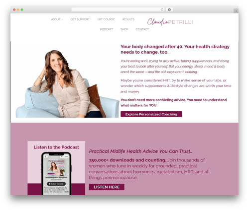 Optimizer PRO WordPress theme - claudiapetrilli.com