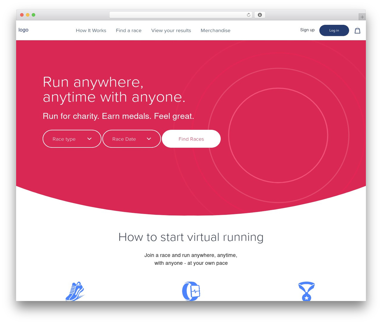 Theme WordPress Virtual Runner - virtualrunneruk.com