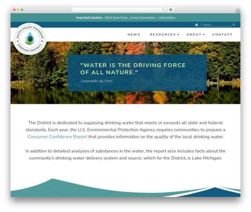 WordPress theme Idea Framework - southpalossanitarydist.com