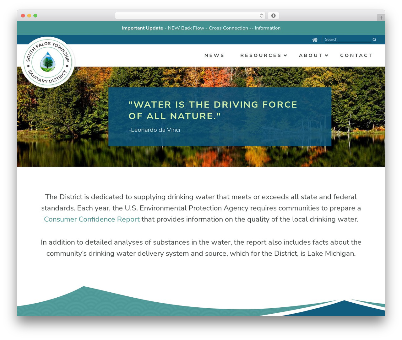 WordPress theme Idea Framework - southpalossanitarydist.com