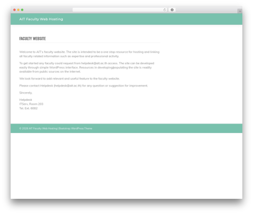 WP Bootstrap Starter theme WordPress free - faculty.ait.ac.th