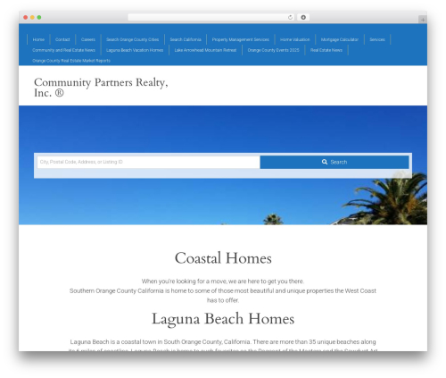 Equity theme WordPress - communitypartnersrealty.com