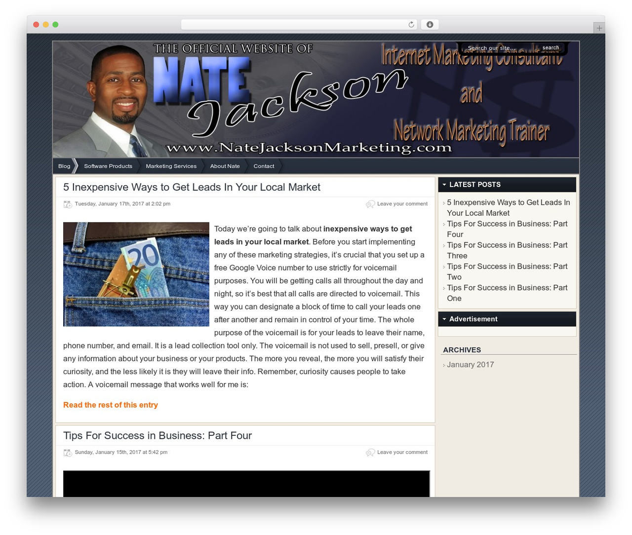 Flexibility3 WordPress website theme - natejacksonmarketing.com