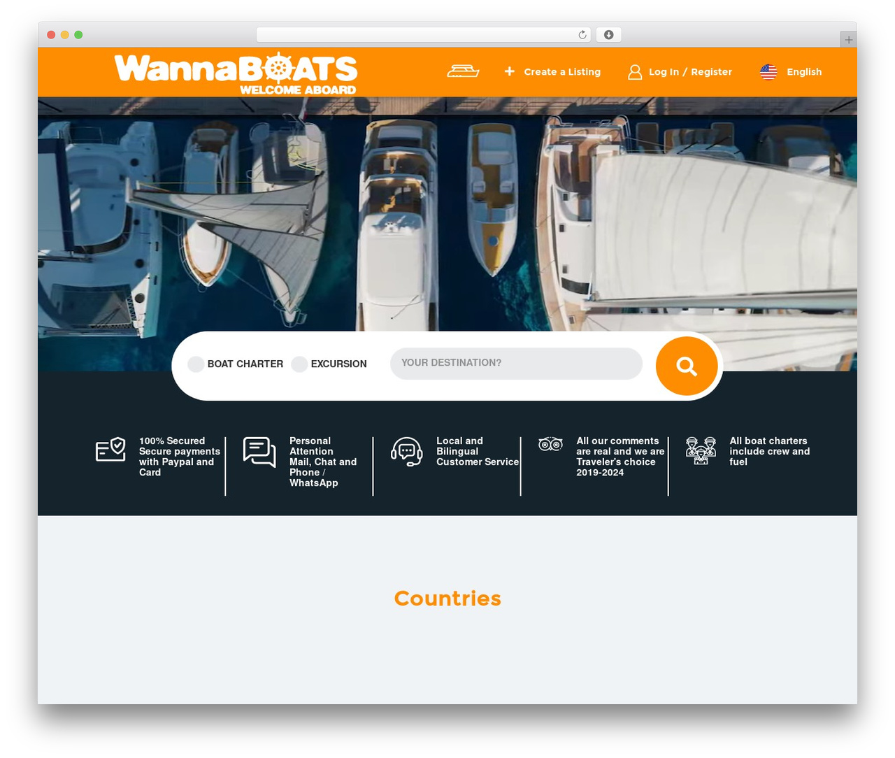 Listify WordPress theme design - wannaboats.com