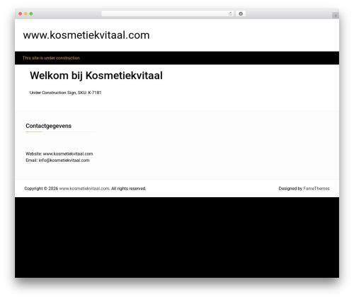 Passionate WordPress theme - kosmetiekvitaal.com