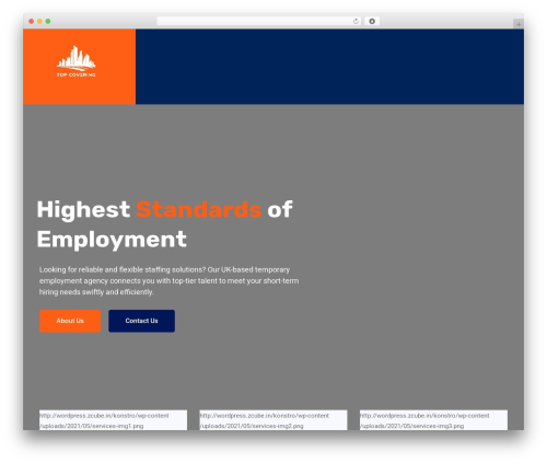 WordPress theme Konstro - topcovering.co.uk