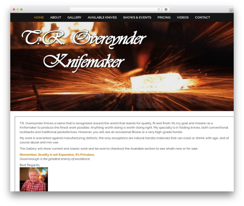 Bootstrap Basic best free WordPress theme - overeynderknives.com Bootstrap Basic best free WordPress theme - overeynderknives.com