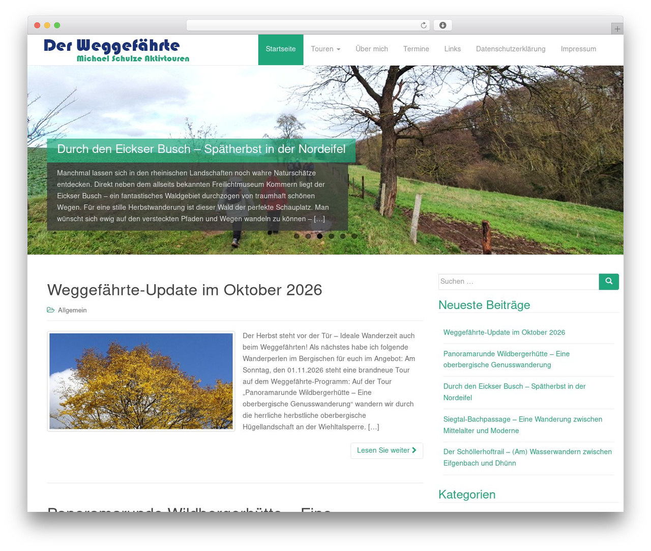 Dazzling top WordPress theme - weggefaehrte.com