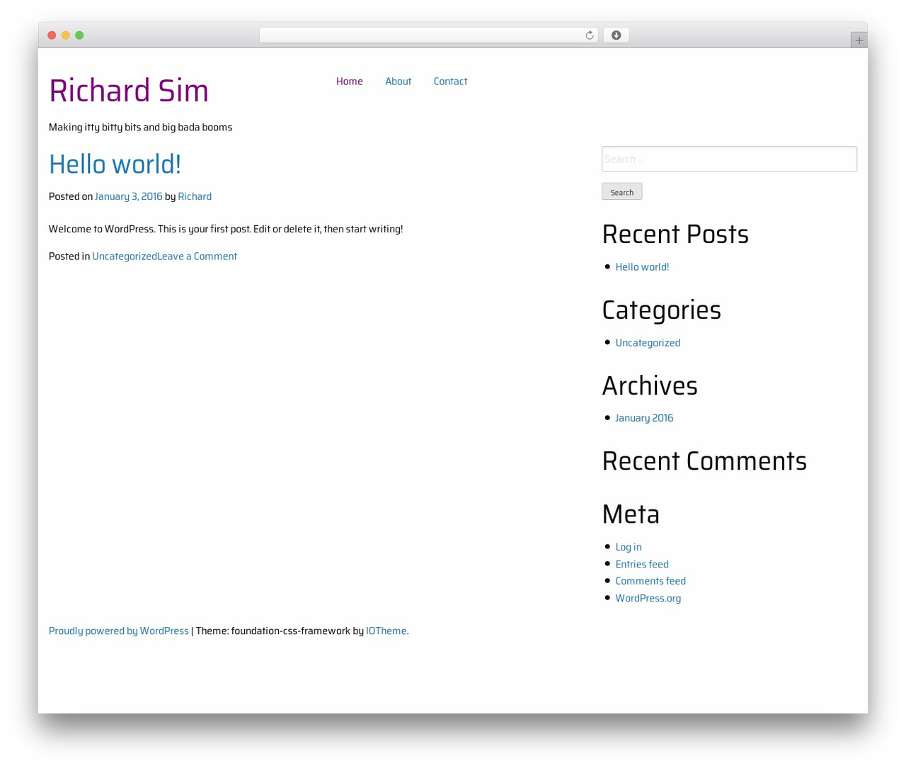 Foundation CSS framework WordPress theme - richard-sim.com Foundation CSS framework WordPress theme - richard-sim.com