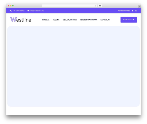 Webteck WordPress theme - westline.hu