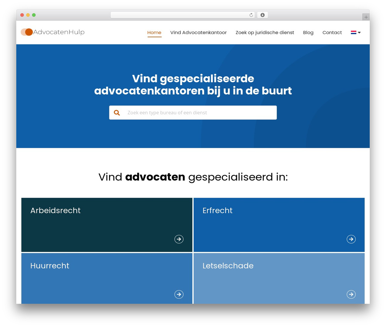 Bureau Feith WordPress page theme - advocatenhulp.nl