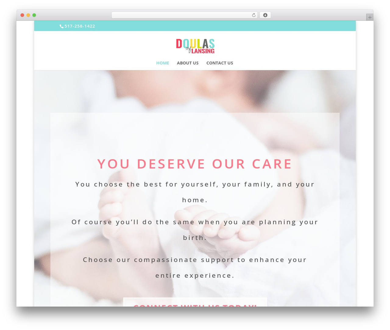 Divi theme WordPress - doulasoflansing.com