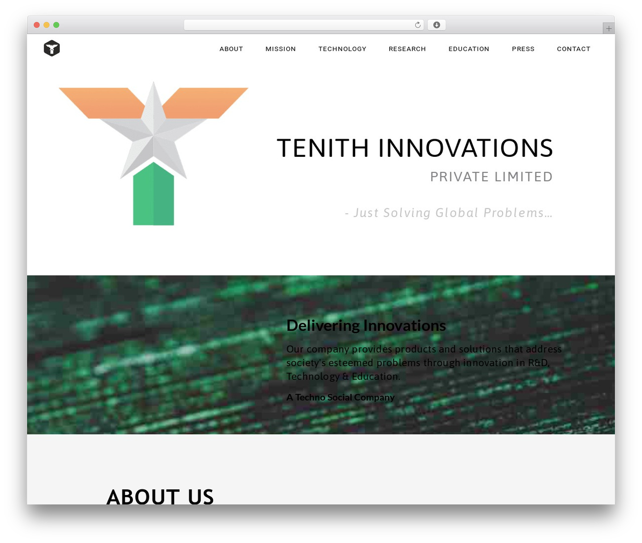 Mins WordPress theme - tenithinnovations.com