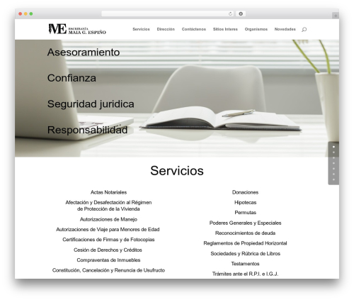 Theme WordPress Divi - xn--escribaniaespio-crb.com
