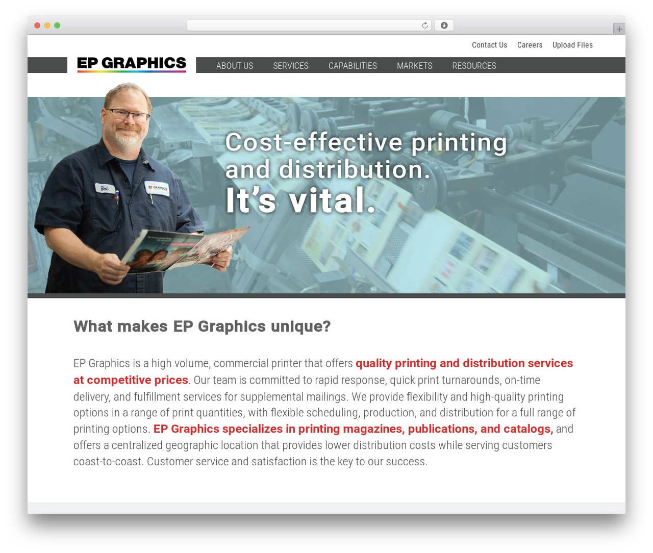 Theme WordPress EP Graphics - epgraphics.com