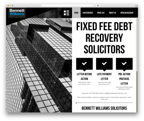 WordPress theme Arc - Responsive Architect Business Wordpress Theme - bennettwilliamssolicitors.com