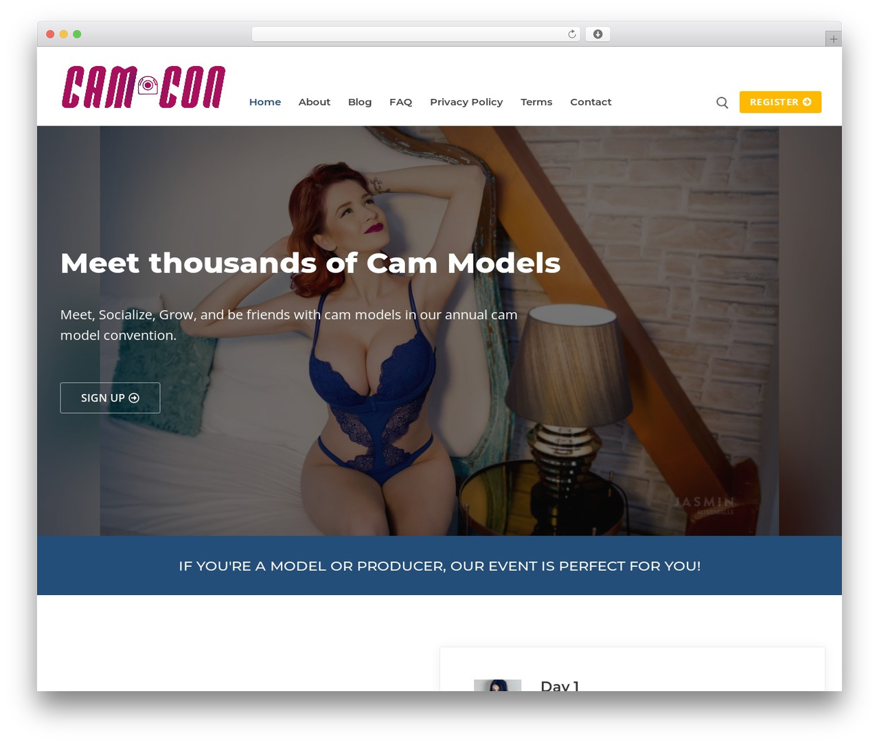 WordPress theme Customify - cammingcon.com