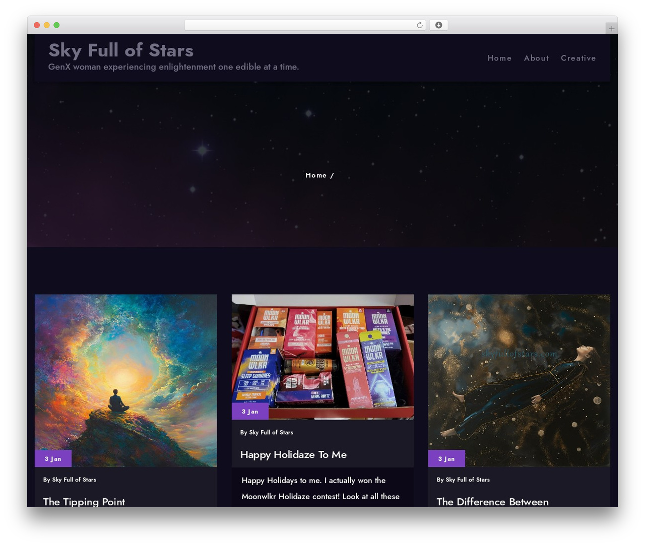 WordPress theme Formula Dark - skyfullofstars.com