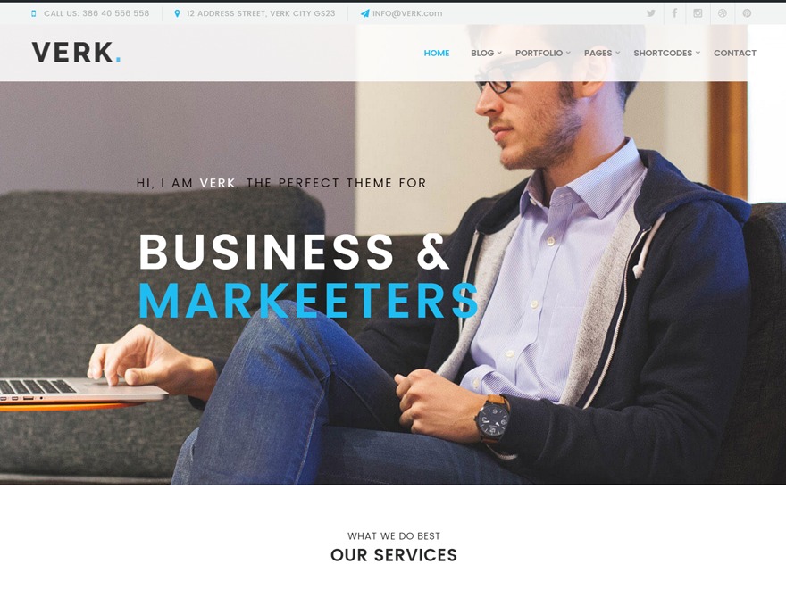 WordPress theme Verk - Wordpress Theme by Gljivec