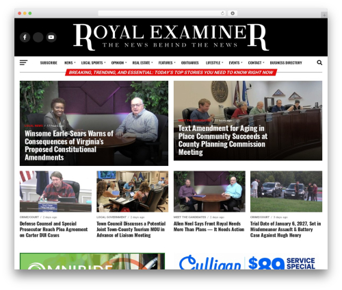 Zox News newspaper WordPress theme - royalexaminer.com