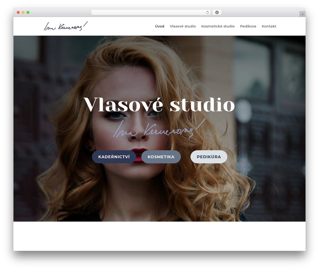 Divi WordPress theme design - ivavernerova.cz
