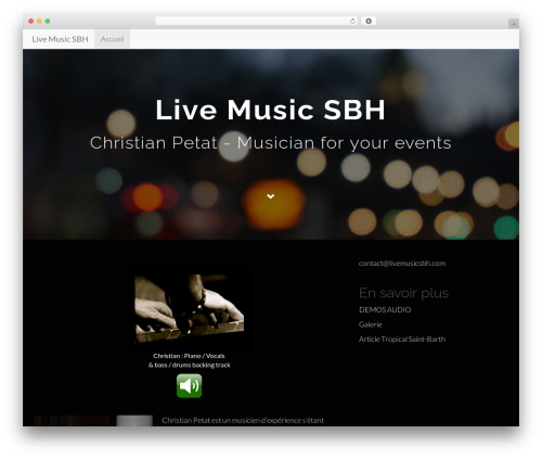 Flat Bootstrap free WordPress theme - livemusicsbh.com