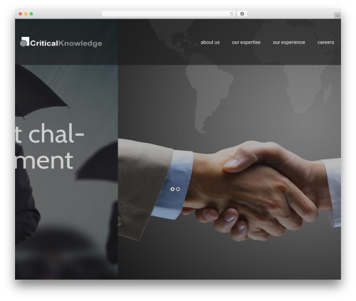 WordPress theme Cherry Framework - criticalknowledge.com