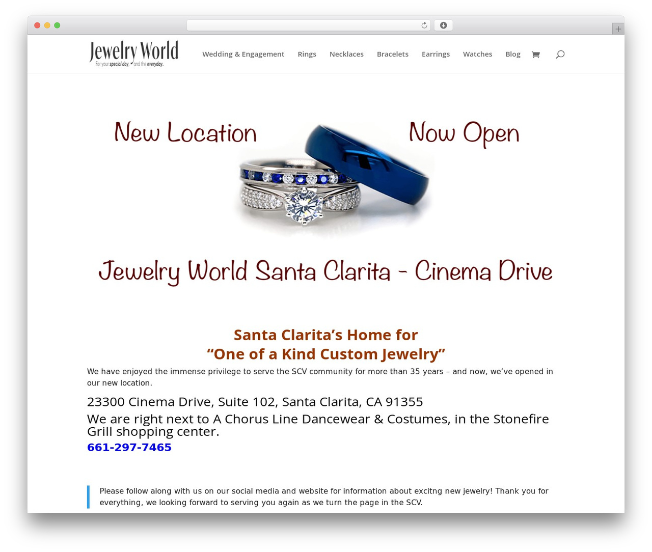 WordPress theme Divi - jewelryscv.com