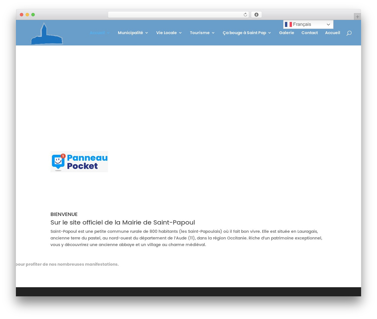 WordPress theme Divi - saint-papoul.fr