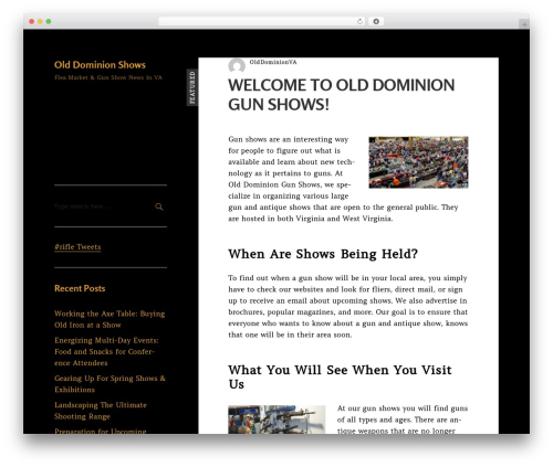 Best WordPress theme Risa - olddominionshows.com