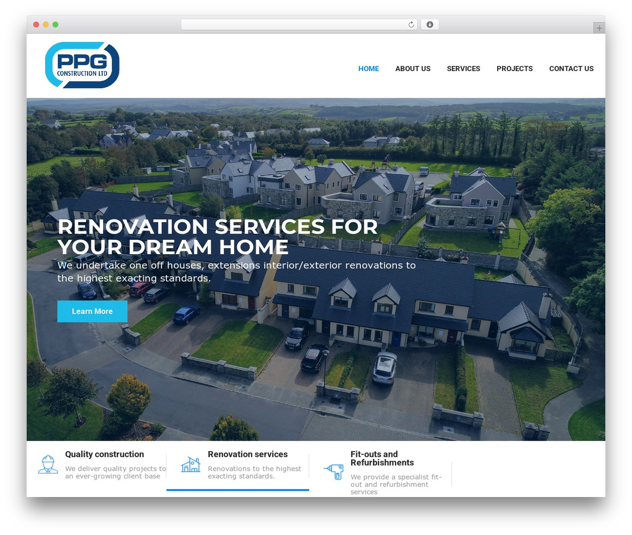 Chade premium WordPress theme - ppgconstruction.ie