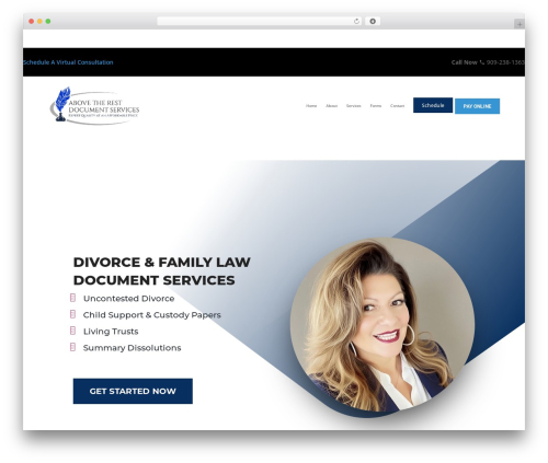 Divi WordPress theme - abovetherestdocuments.com