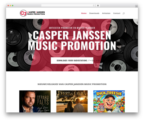 Divi WordPress theme - casperjanssenmusicpromotion.nl