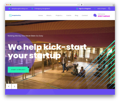 Krowd themer WordPress plugin - banglafunding.com