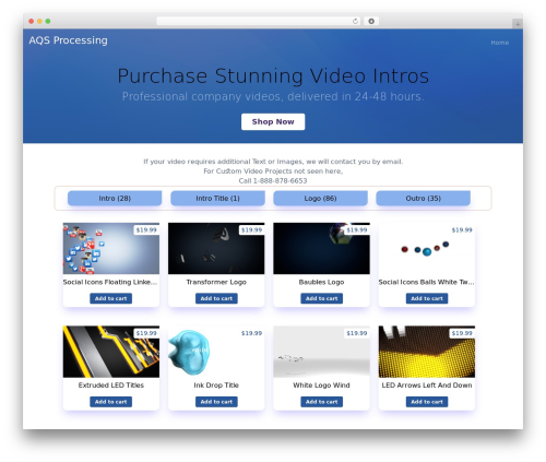 Viddyoze Store Theme WordPress ecommerce theme - aqsprocessing.com