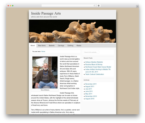 WordPress theme Catalyst - insidepassagearts.com
