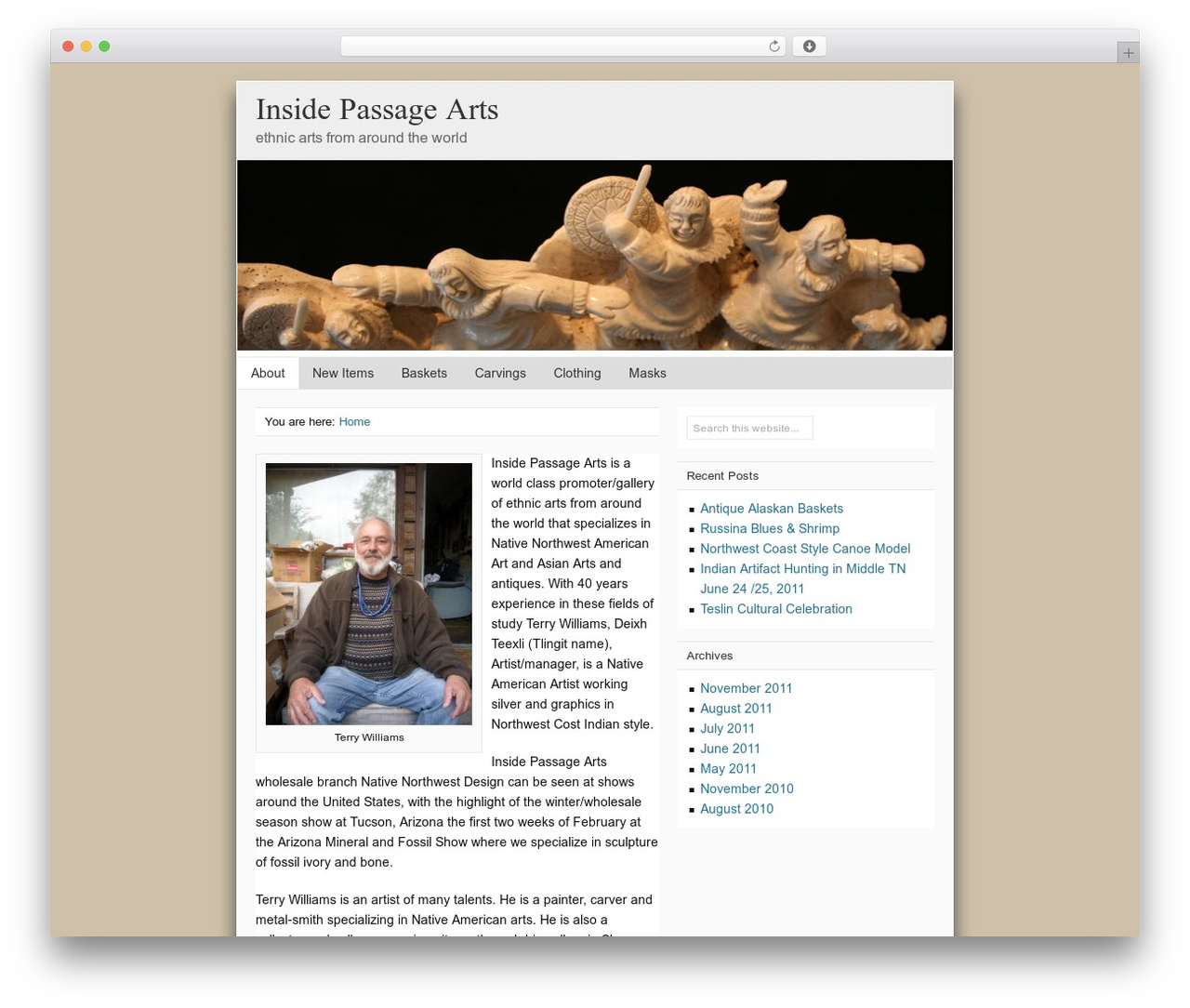 WordPress theme Dynamik - insidepassagearts.com