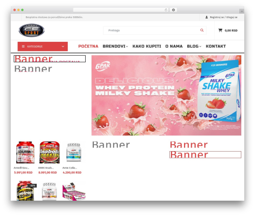 Best WordPress theme CiyaShop - cfsport.rs