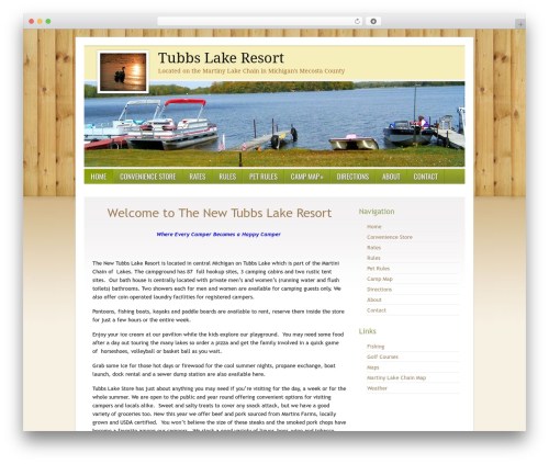Catalyst WordPress theme design - tubbslakeresort.com