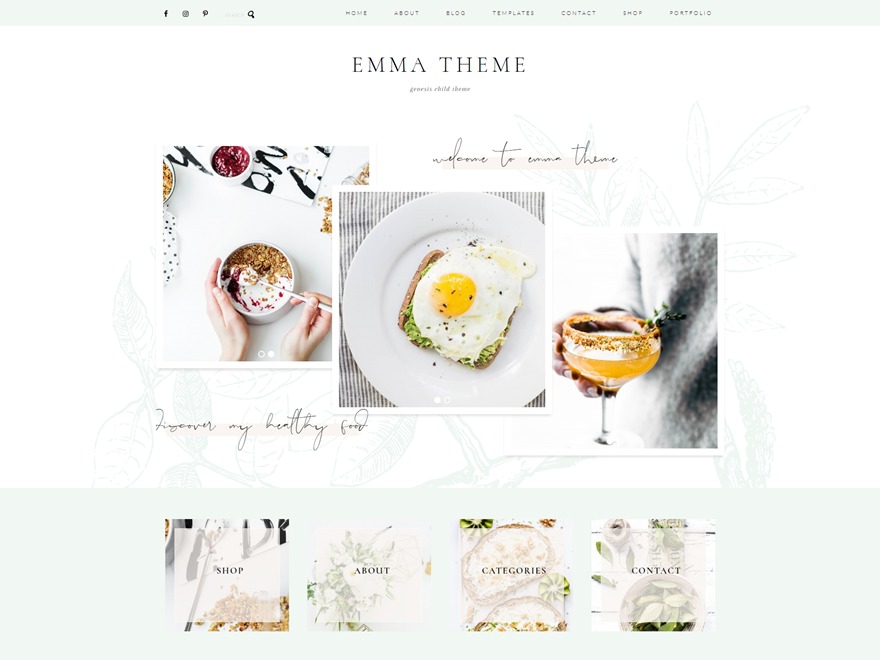 Emma Theme theme WordPress by Lovely Confetti