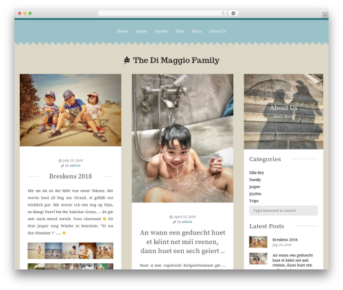 Frida WordPress theme design - thedimaggiofamily.com