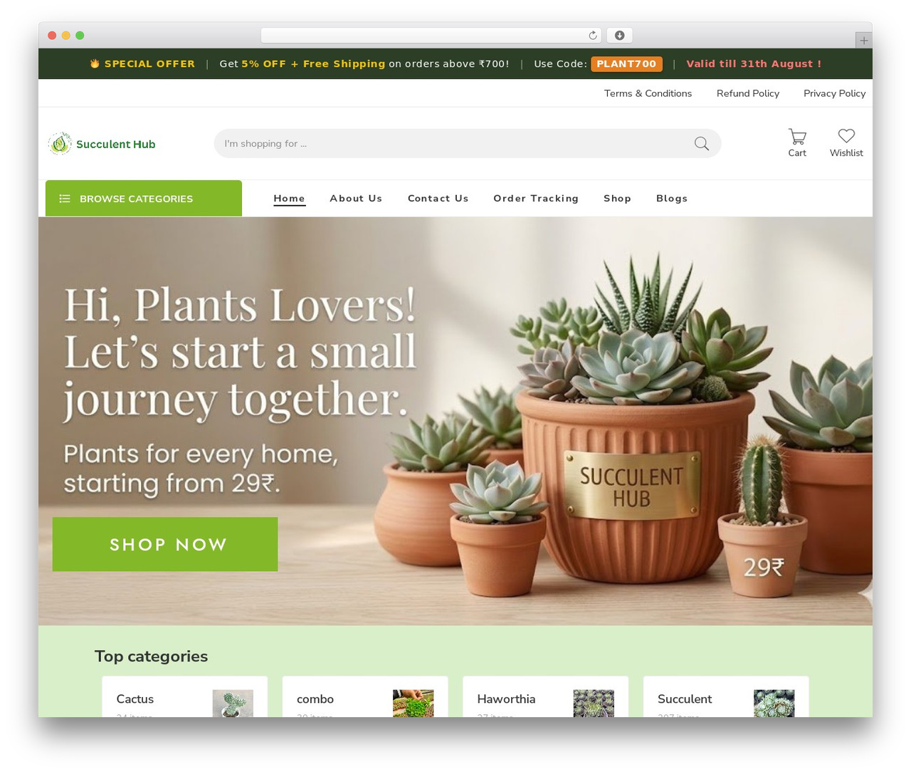 Theme WordPress Elessi Theme - succulenthubindia.com