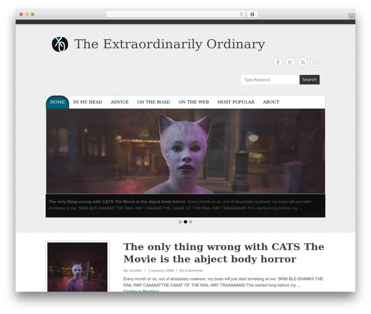 Theme WordPress Simple Catch - theextraordinarilyordinary.com Theme WordPress Simple Catch - theextraordinarilyordinary.com