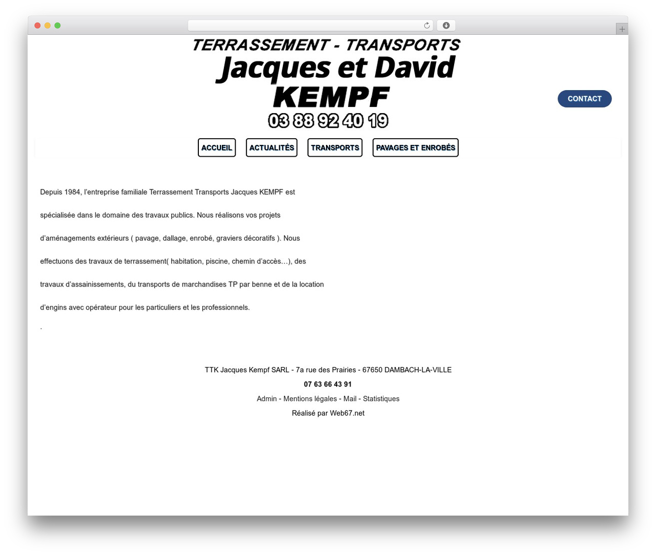 ttk WordPress theme - terrassement-kempf.com