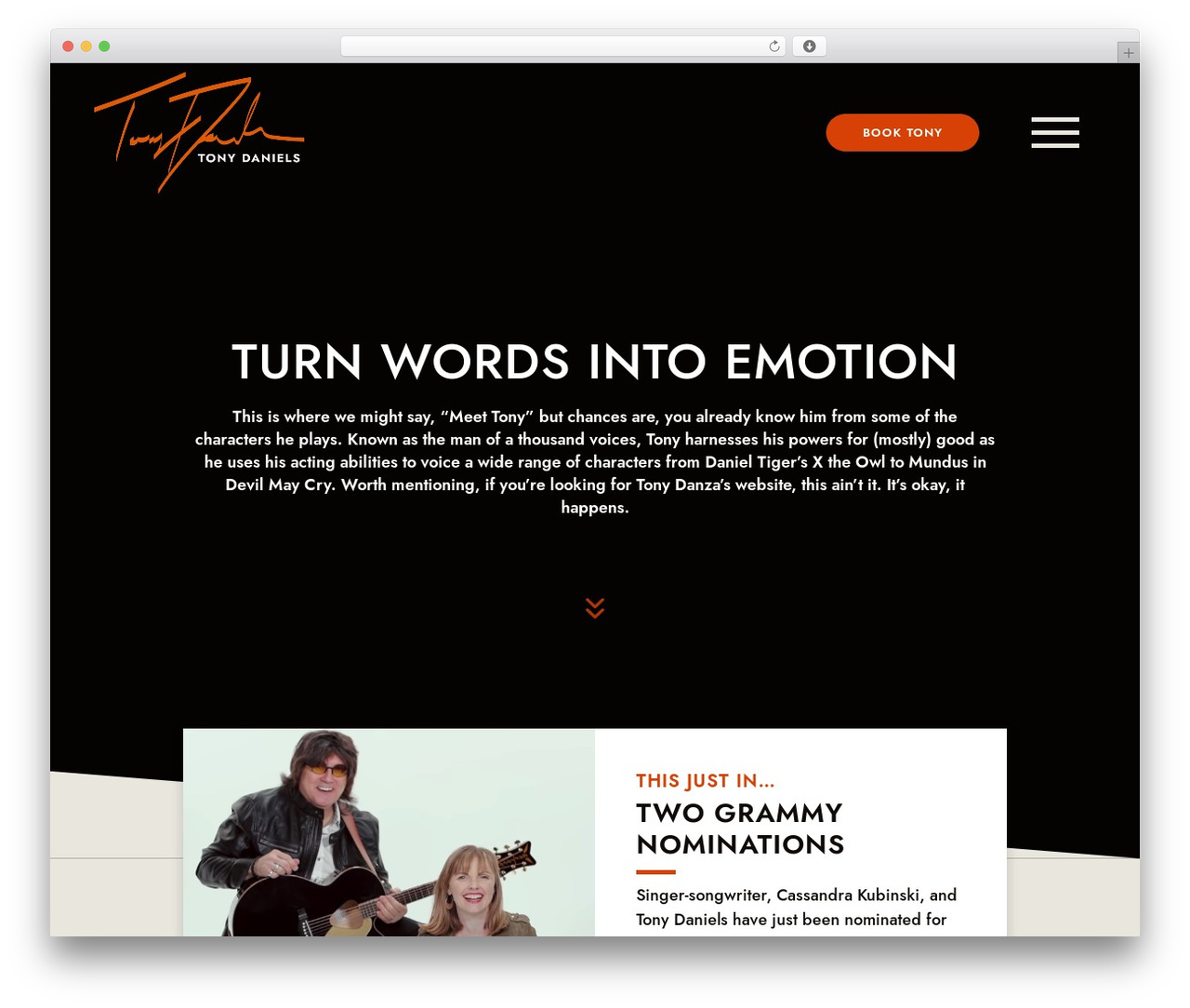 WordPress theme Exponent - tonydaniels.com