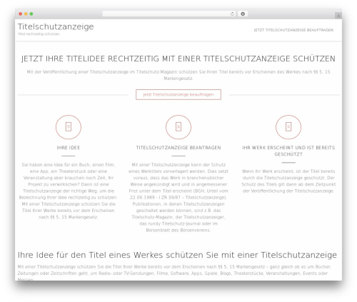 WordPress theme Invert - titelschutzanzeige.de