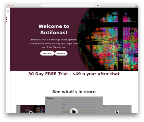 Video WordPress plugin - antifonas.com
