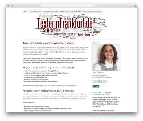 WordPress theme Thesis - texterinfrankfurt.de
